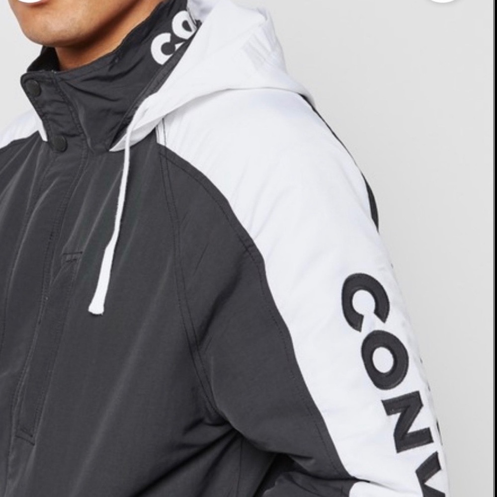 Converse Boat Men’s Jacket Black White New, sXL - Picture 4 of 6